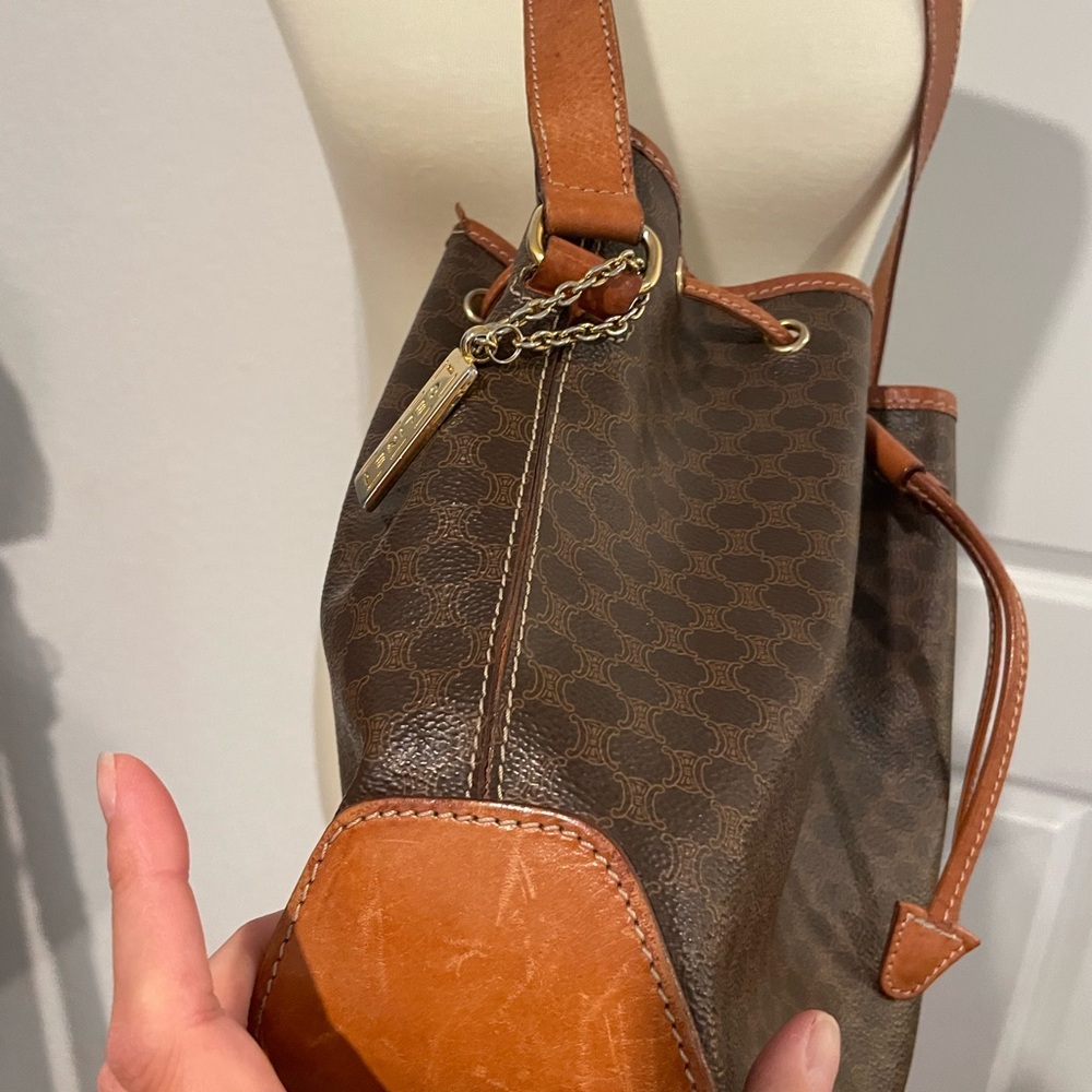 Authentic Vintage Celine Drawstring Shoulder Bag - image 4